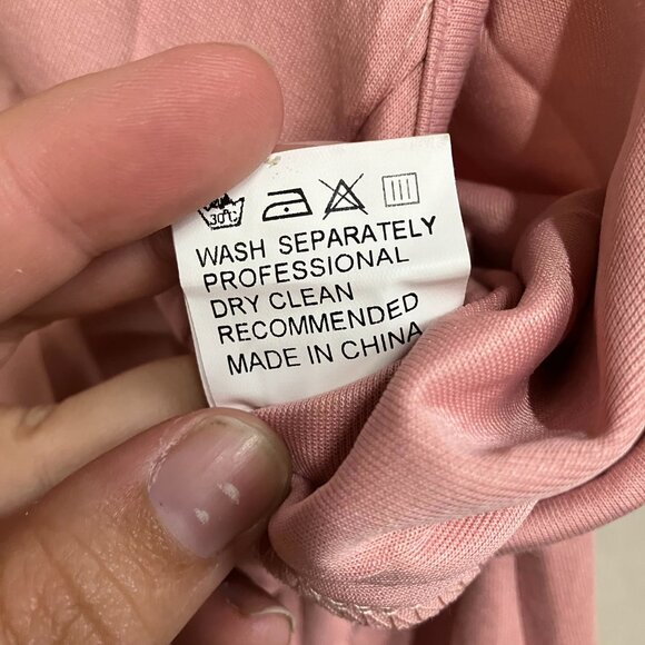 Cherfly Women's Small Peach Pink V-Neck Sleeveless Wide Leg Elegant Jumpsuits - Picture 9 of 16